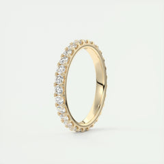 2.0mm Round EF- VVS Lab Grown Diamond Full Eternity Wedding Band