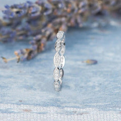 Round Brilliant Cut Full Eternity Unique Wedding Band