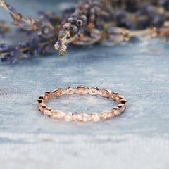 Round Brilliant Cut Full Eternity Matching Wedding Band