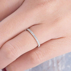 Round Brilliant Cut Full Eternity Stacking Wedding Band