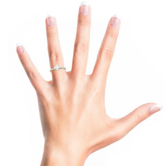 1.03ct Round F- VS1 Lab Grown Diamond Pave Engagement Ring