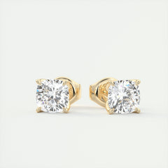 1.0CT Round Solitaire G-VS Lab Grown Diamond Earrings