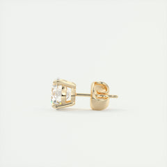 1.0CT Round Solitaire G-VS Lab Grown Diamond Earrings