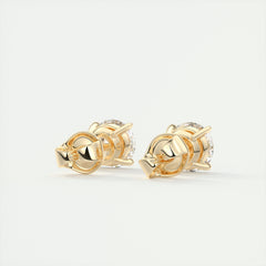 1.0CT Round Solitaire G-VS Lab Grown Diamond Earrings