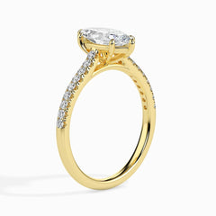 1.0ct Marquise F- VS Lab Grown Diamond Pave Engagement Ring