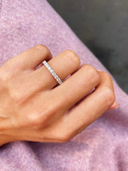 2.50mm Round Shaped Lab Grown Diamond Full Eternity Wedding Band