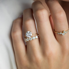 1.5CT Round Cut Solitaire Moissanite Engagement Ring with Triple Prong Open Basket Setting