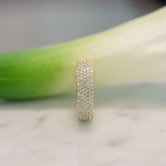 Round Brilliant Cut Full Eternity Moissanite Wedding Band