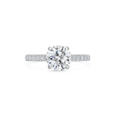 1.5ct Round F- VVS1 Lab Grown Diamond Pave Engagement Ring
