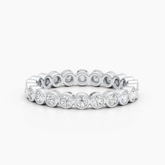 2.0mm Round Stones Full Eternity Lab Grown Diamond Wedding Band