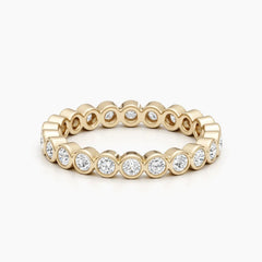 2.0mm Round Stones Full Eternity Lab Grown Diamond Wedding Band