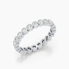 2.0mm Round Stones Full Eternity Lab Grown Diamond Wedding Band