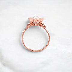 Princess Cut 1.71CT Moissanite Cluster Bezel Band Engagement Ring