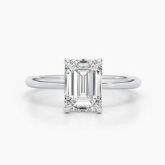 1.79ct Emerald F-VS Solitaire Lab Grown Diamond Engagement Ring