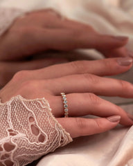 2.5mm Round EF- VVS Lab Grown Diamond Full Eternity Wedding Band