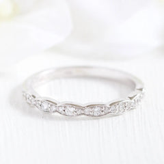 1.65CT Cushion Cut Moissanite Halo Bridal Engagement Ring Set
