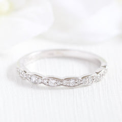 1.50CT Vintage Floral Oval Ring Cut Moissanite Halo Engagement Ring Set