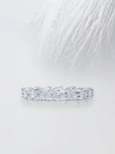 Sideways Pear Cut Moissanite Eternity Diamond Wedding Band