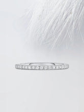 1.30mm Round Cut Moissanite Half Eternity Diamond Wedding Band