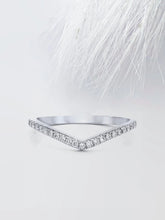 Round Cut Moissanite Curved Diamond Wedding Band in White Gold