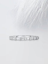 Baguette Cut Moissanite Bar Set Diamond Wedding Band