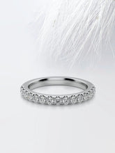 Round Cut Moissanite scalloped pave Diamond Wedding Band