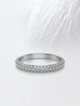 Round Cut Moissanite Micro Pave Diamond Wedding Band