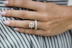 4.65CT Cushion Cut Moissanite Solitaire Engagement Ring
