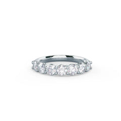 2.7mm Round Brilliant Cut 7 Stone Eternity Wedding Band