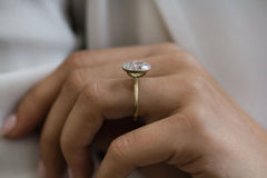 4.0CT Oval Cut Bezel Set Moissanite Solitaire Engagement Ring
