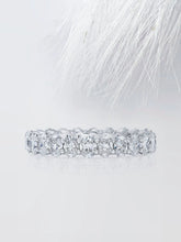 Oval Moissanite Full Eternity Diamond Wedding Band in White Gold