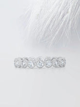 Bezel Set Round Cut Moissanite Eternity Diamond Wedding Band