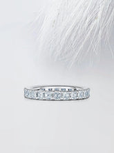 Asscher Cut Moissanite Full Eternity Diamond Wedding Band for Her