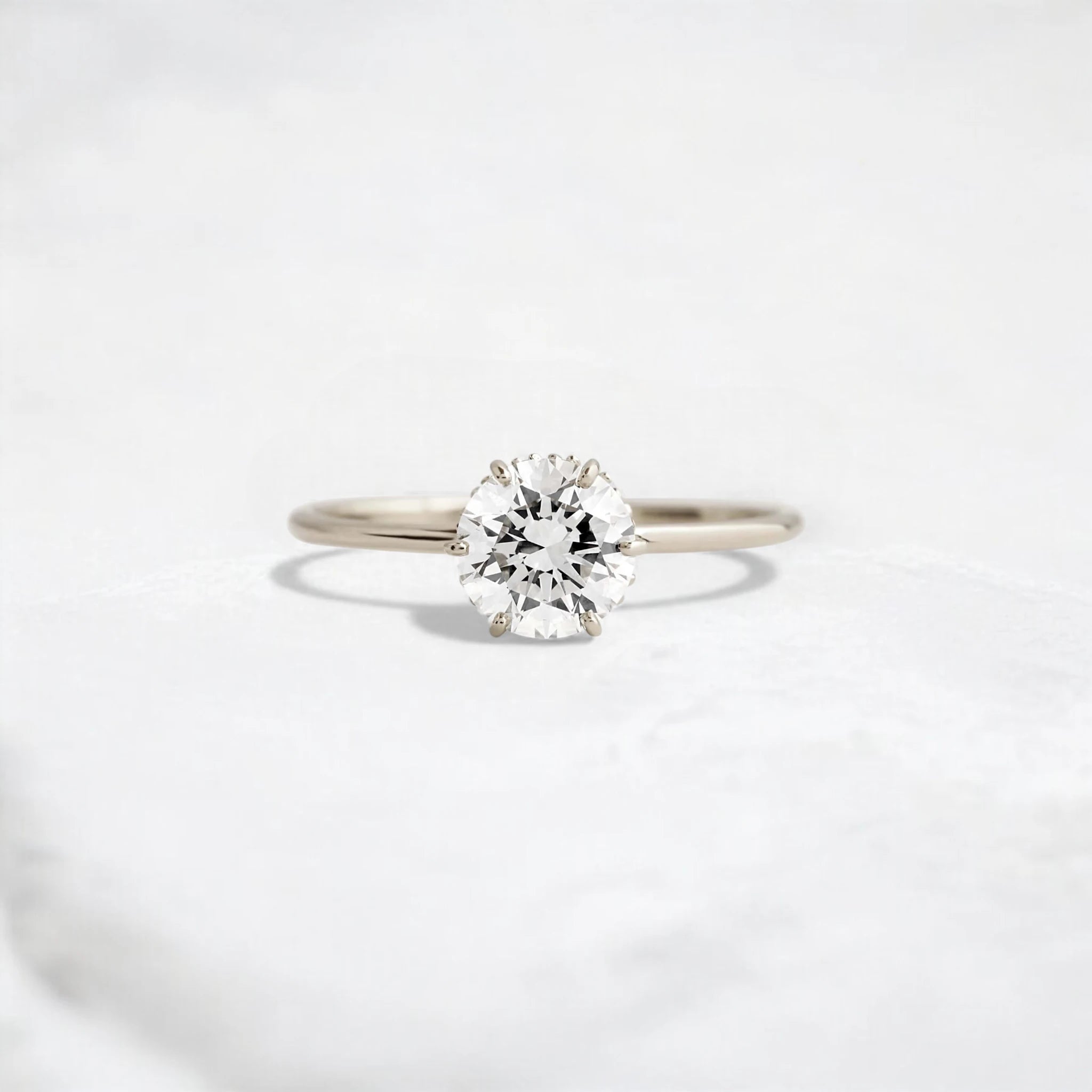 1ct-golden-round-cut-moissanite-diamond-engagement-ring-white-gold-gemfora-1
