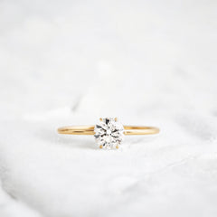 1ct-golden-round-cut-moissanite-diamond-engagement-ring-yellow-gold-gemfora-1