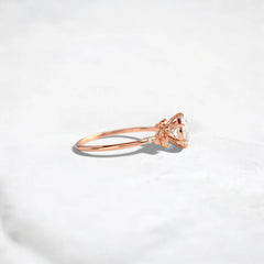 2CT Round Cut Cluster Moissanite Engagement Ring Floating Accent Stones