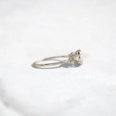 2CT Round Cut Cluster Moissanite Engagement Ring Floating Accent Stones