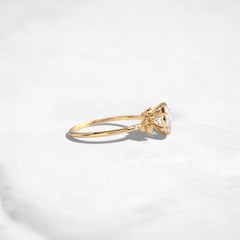 2CT Round Cut Cluster Moissanite Engagement Ring Floating Accent Stones