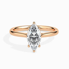 1ct Marquise Shaped F- VS Lab Grown Diamond Solitaire Engagement Ring
