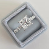 2.01ct Princess D-VS1 Lag Grown Diamond Pave Engagement Ring