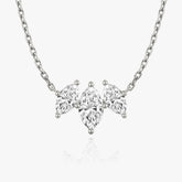 2.0TCW Marquise F/VS Lab Grown Diamond Three Stone Necklace