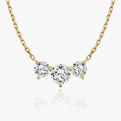 2.0TCW Round F/VS Lab Grown Diamond Three Stone Necklace
