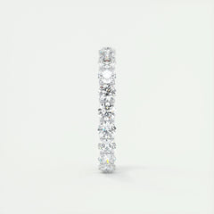 3.0mm Round EF- VVS Lab Grown Diamond Full Eternity Wedding Band