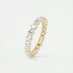 3.0mm Round EF- VVS Lab Grown Diamond Full Eternity Wedding Band