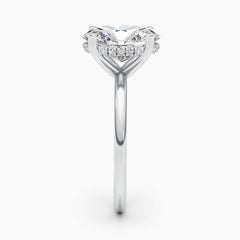 2.5ct Oval G- VS Hidden Halo Lab Grown Diamond Engagement Ring