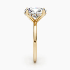 2.5ct Oval G- VS Hidden Halo Lab Grown Diamond Engagement Ring