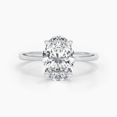 2.5ct Oval G- VS Hidden Halo Lab Grown Diamond Engagement Ring