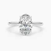 2.5ct Oval G-VS Hidden Halo Lab Grown Diamond Engagement Ring