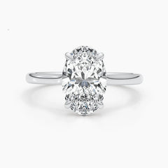 2.5ct Oval G-VS Hidden Halo Lab Grown Diamond Engagement Ring