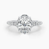 2.63ct Oval F-VS Lab Grown Diamond Cluster Engagement Ring